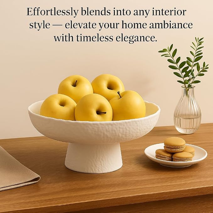Decorative Fruit Bowls for kitchen decor Counter 10.4‘’, Large Modern Serving - Image 2