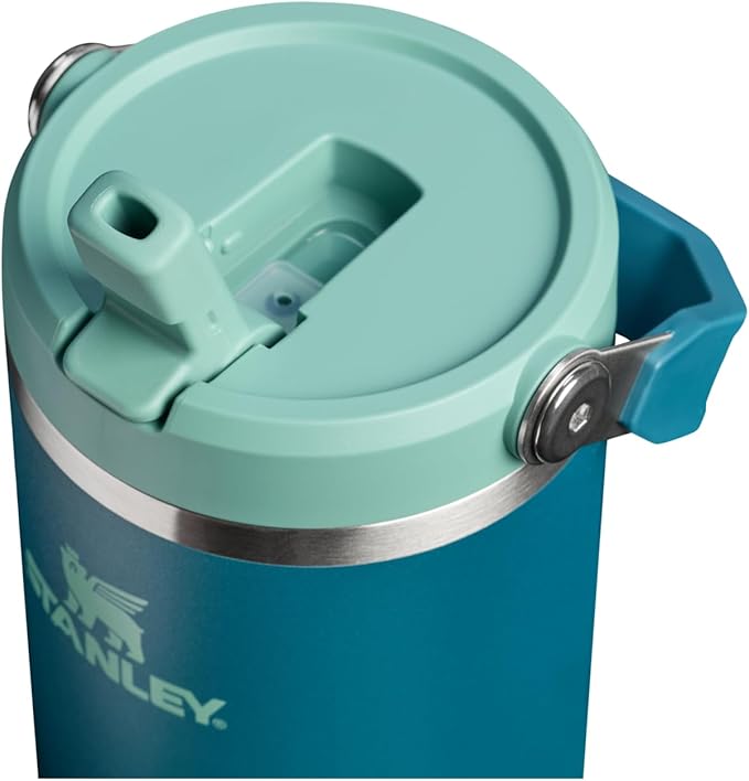 STANLEY IceFlow 2.0 Flip Straw Tumbler, 30 oz, Coastal Teal | Easy Carry Handle - Image 2