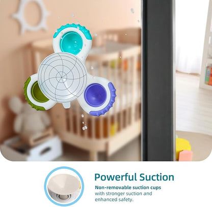 LiKee Strong Suction Cup Rotating Toys, Bath & Travel Toy, - Image 3