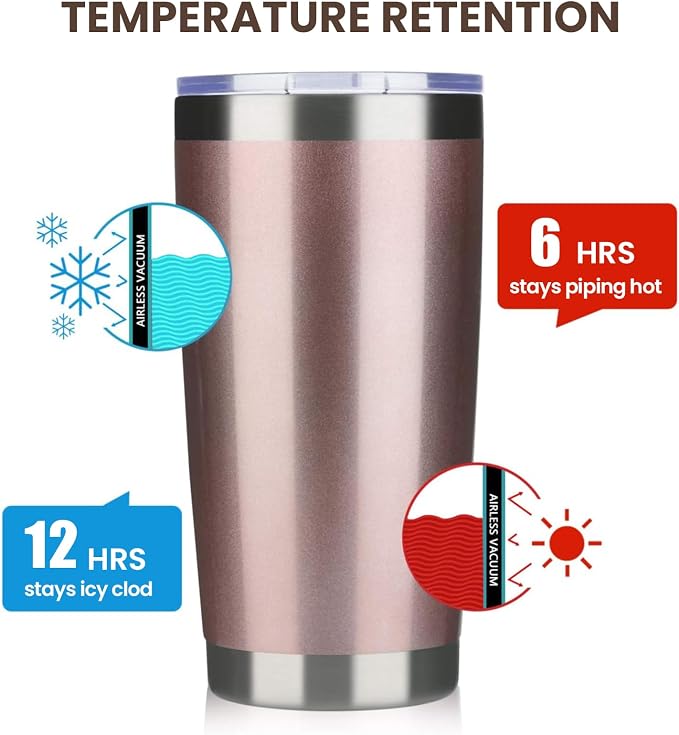 MEWAY 20oz Tumbler 12 Pack Double Wall Vacuum Insulated Travel Mug Bulk - Image 6