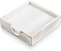 Napkin Holder for Table, White Washed Wood Napkins Holders For Paper Napkins, Flat Napkin Holder for Luncheon, Napkin Holders for Kitchen Dinner Decor, Napkin Dispenser for Indoor & Outdoor Use