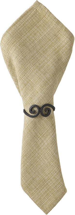 Park Designs Iron Knotted Napkin Ring Set of 4 | Metal | Swirling Knot Shape | - Image 2