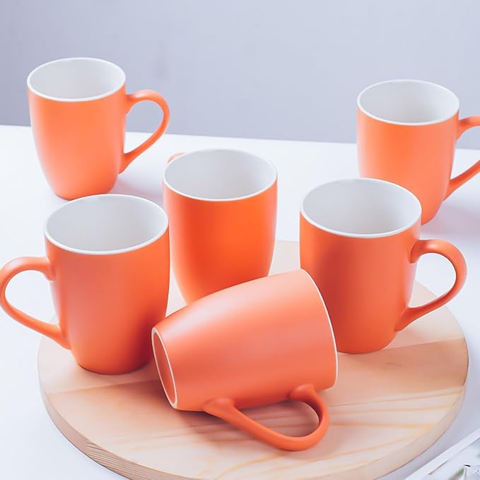 Coffee Mugs Set of 6, 12oz Ceramic Coffee Mugs by Unknown