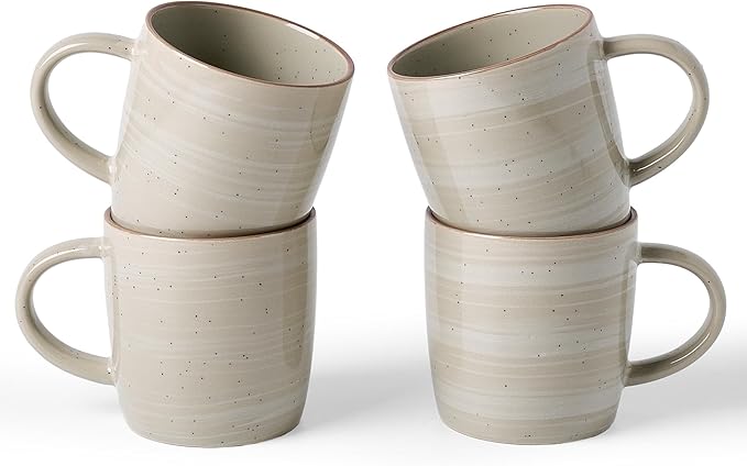 famiware Coffee Mugs Set of 4, Meteor 13 oz Ceramic Mug Cup Set by Famiware