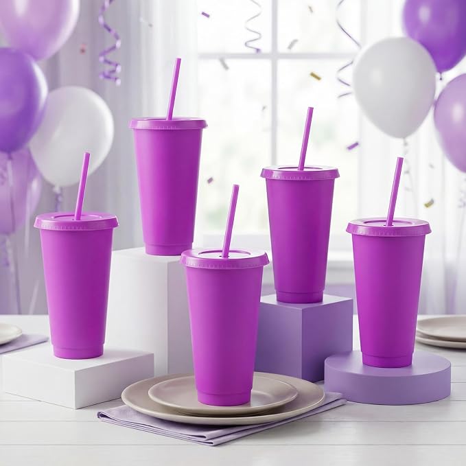 Honeydak 60 Pack Tumbler with Straw and Lid Bulk Cups - Image 2