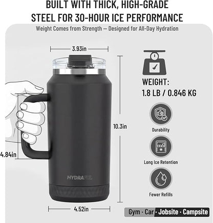 Hydraful 64 oz Tumbler with Handle and Straw - Image 7