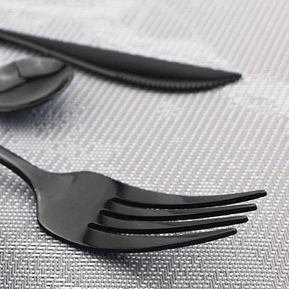Shiny Black Silverware Set, JASHII 30-Piece Stainless Steel Satin Finish - Image 7