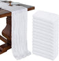 12 Pack 10Ft White Cheesecloth Table Runner 23 x 120 Inch | Gauze Rustic Boho by CKIKU