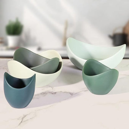 Notakia Salad Decorative Bowls Lotus Shaped Pasta Bowls Dishwasher Safe - Image 5