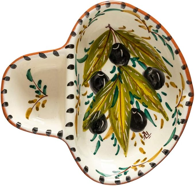 Casafina Ceramic Terracotta 7" Olive Dish by Casafina
