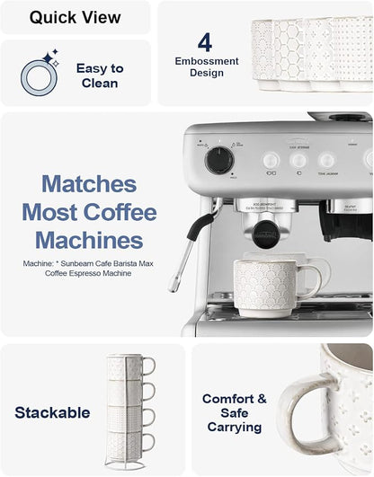 LE TAUCI Stackable Coffee Mugs Set - Image 4