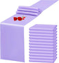 12 Pack Lavender Satin Table Runner 12 x 108 Inch Long Premium Table Runners by YMHPRIDE