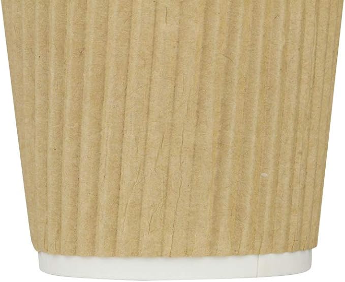 Karat Coffee Hot Cups 4oz Kraft Small Ripple Disposable Paper Cups, Picnic or - Image 4