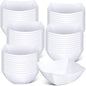 Tanlade 50 Pcs Square Plastic Serving Bowls Disposable Snack Salad Bowl Small Party Candy Bar Containers Taco Bar Serving Dishes for Buffet Chips Fruit(White,16 oz)
