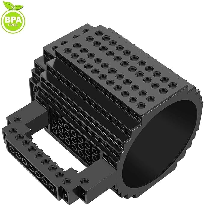 DEEXITO Build on Brick Coffee Mugs, Creative DIY Kids Party Cups - Image 3