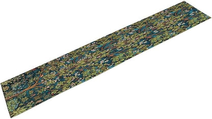 William Morris Floral Table Runner, Vintage Green Botanical Printed Table Runner - Image 7