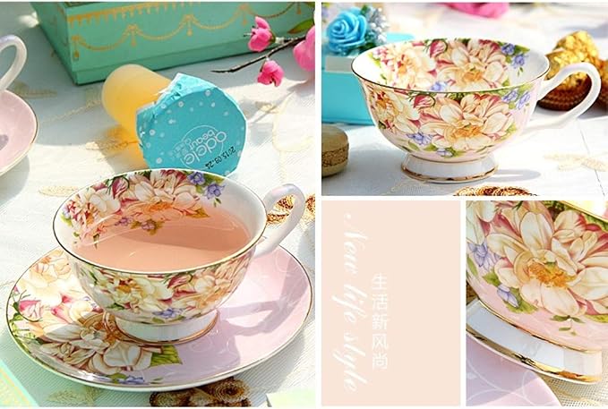 Vintage Ceramic Teacup, Elegant Coffee Cup - Image 3