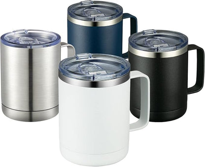 MEWAY 12oz Coffee Mug With Handle 4 Pack Bulk, Stainless Steel Insulated Travel by MEWAY