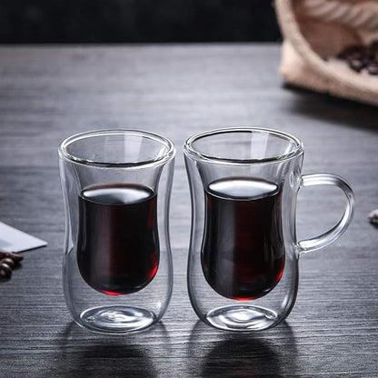 double walled coffee cups Latte Cups Double Walled Coffee Glasses Glass Cup - Image 5