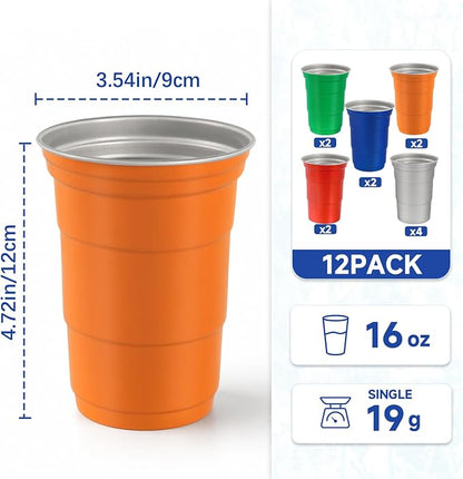 16oz Aluminum Cups Reusable Metal Party Cup - Image 3