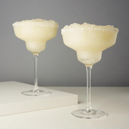 Viski Raye Angled Stemmed Margarita Glasses, Premium Crystal Cocktail glasses - Image 4