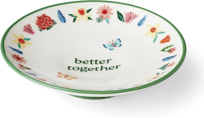 Oneida First Blooms Ring Dish, Jewelry Organizer | Butterfly and flower design - Image 3