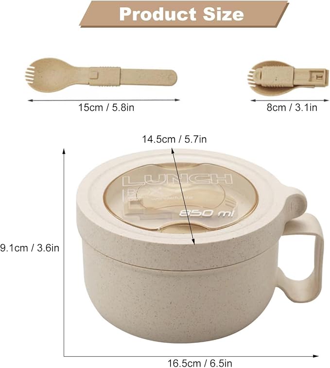 Rarapop 28.7oz Microwave Soup Bowl Containers - Image 4