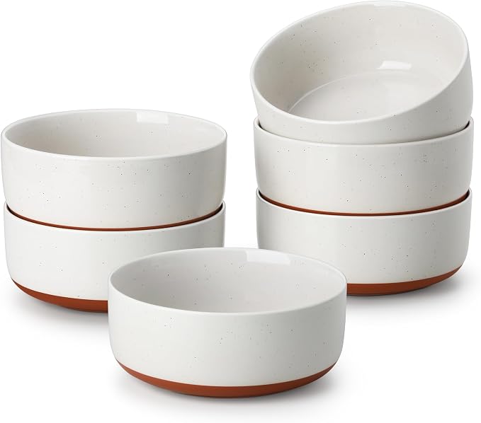 MALACASA Cereal Bowls Set of 6, 24 OZ Ceramic Bowls - Image 9