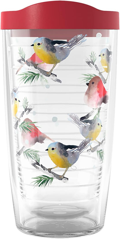 Tervis Sara Berrenson Chickadee Christmas Holiday Made in USA Double Walled by TervisTumblerCompany