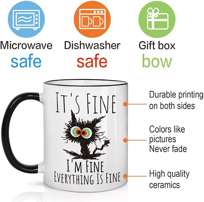 FALJIOK Funny Cat Coffee Mug Gifts - Image 4