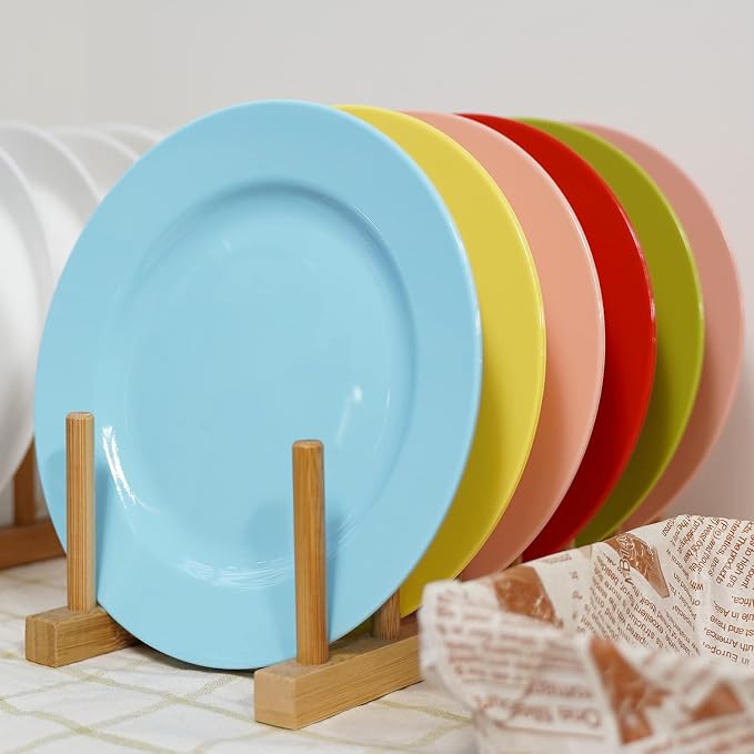 60PCS Colorful Disposable Plastic Plates, Heavy Duty Plates - Image 2
