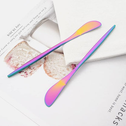 10 Pack Rainbow Cheese Spreader Knife, Stainless Steel Butter Spreader - Image 7
