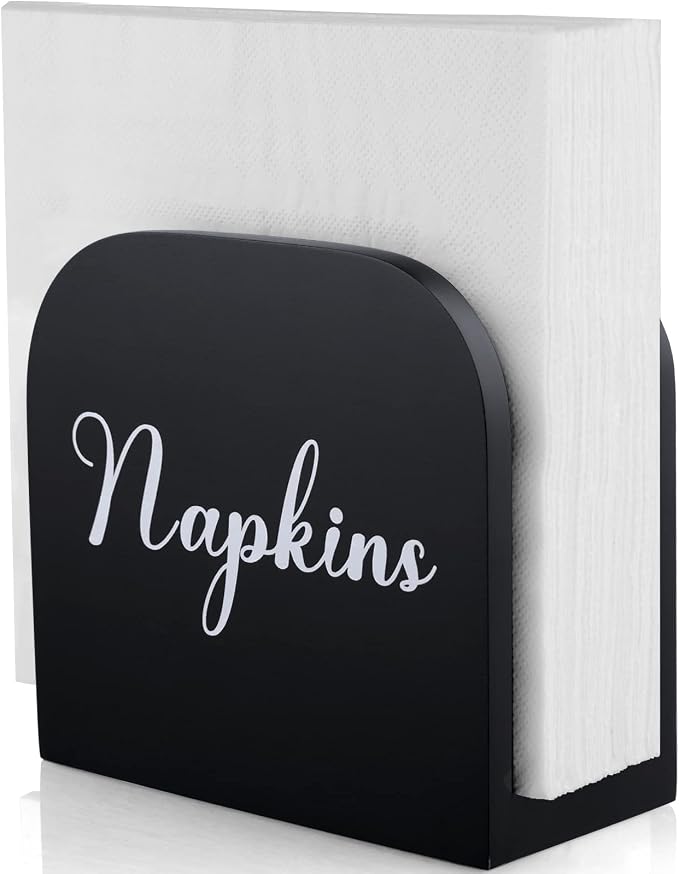 Black Napkin Holder for Table by ALELION