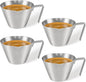 YARRAMATE 4 Pack Stainless Steel Espresso Shot Cup, 3.4oz | Heat Insulated Grip by YARRAMATE