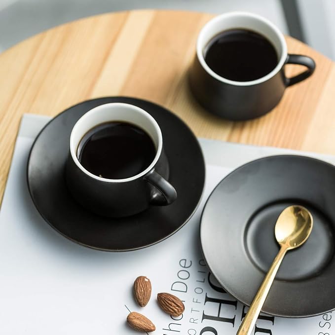 YHOSSEUN Espresso Cups Set of 6, 4 OZ Expresso Shots Cup - Image 8