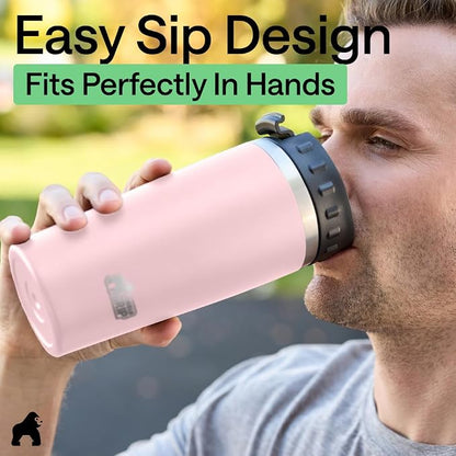GORILLA GRIP 304 Stainless Steel Double Insulated Travel Coffee Mug, Leakproof - Image 8