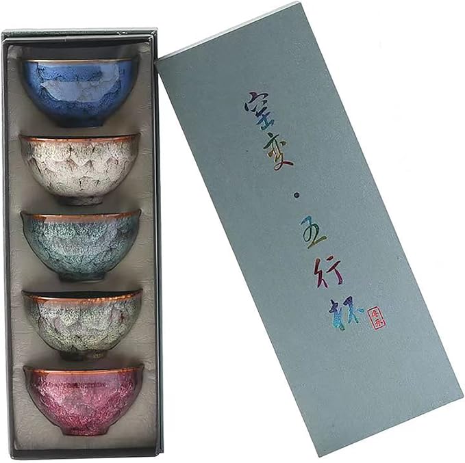 Ceramic Chinese Kung Fu Tea Set, Japanese Style Tea Cup, Yerba Mate Tea Set - Image 7