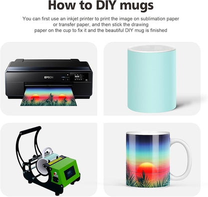 Dmsky Sublimation Mugs White Ceramic Photo Cups Blank Bulk Coffee - Image 4