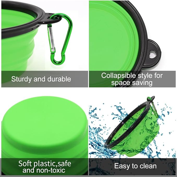 Dog Bowl Pet Collapsible Bowls, 2 Pack - Image 4