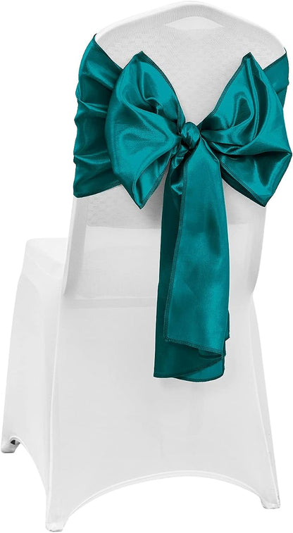 4-Pack Peacock Blue Satin Table Runner 12 x 108 Inch Long Bright and Smooth - Image 6