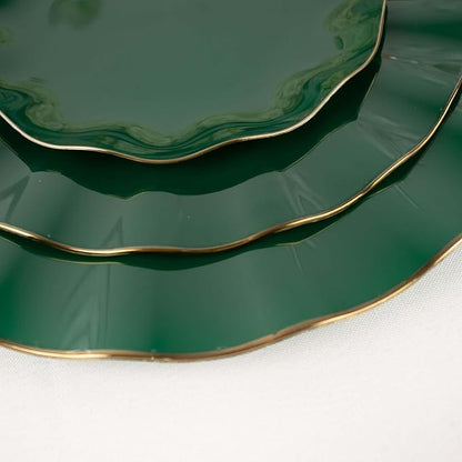 Efavormart 10 Pack | Hunter Emerald Green 6" Round Plastic Dessert Salad Plates - Image 8