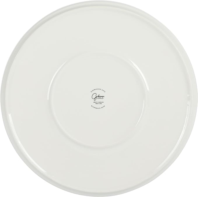Gibson Home Rothernberg 18-Piece Stackable Porcelain Dinnerware Set, Service - Image 8