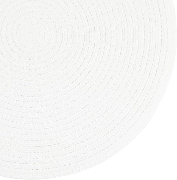 SHACOS Round Braided Placemats Set of 4 Washable Round Table Mats - Image 7
