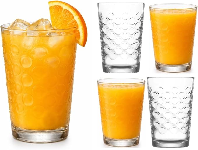 BOHEM'S Small Juice Glasses, 7 Oz, Drinking Glassware by BOHEMS