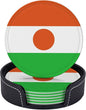 6 Pack Niger Flag Leather Coaster by GTEVUTS