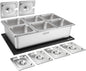 VEVOR Countertop Food Serving Display Container, Stainless Steel Food Salad by VEVOR