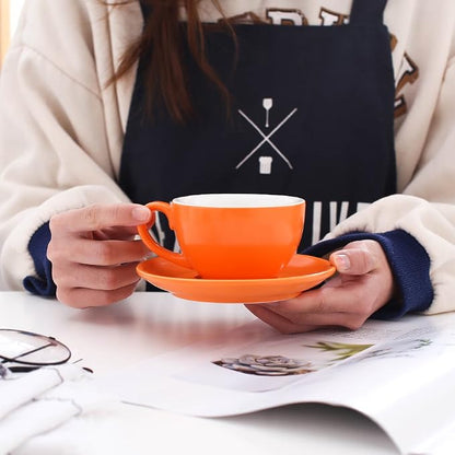 Coffeezone Double Espresso Coffee Cup and Saucer, Small Cappuccino and - Image 2
