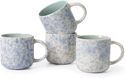 MONITO 12 OZ Coffee Mugs Set of 4, Ceramic Coffee Mugs, Modern Coffee Mugs Set by MONITO