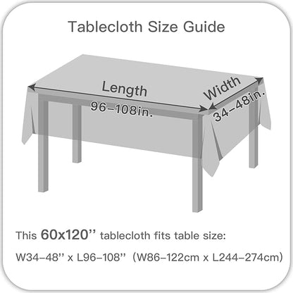 maxmill Tablecloth Weaved Texture Stain Resistant Waterproof, Wrinkle Resistant Washable Table Cloth, Fabric Table Cover for Dining Room, Indoor Outdoor Use, Rectangle 60 x 120 Inch, Charcoal Gray