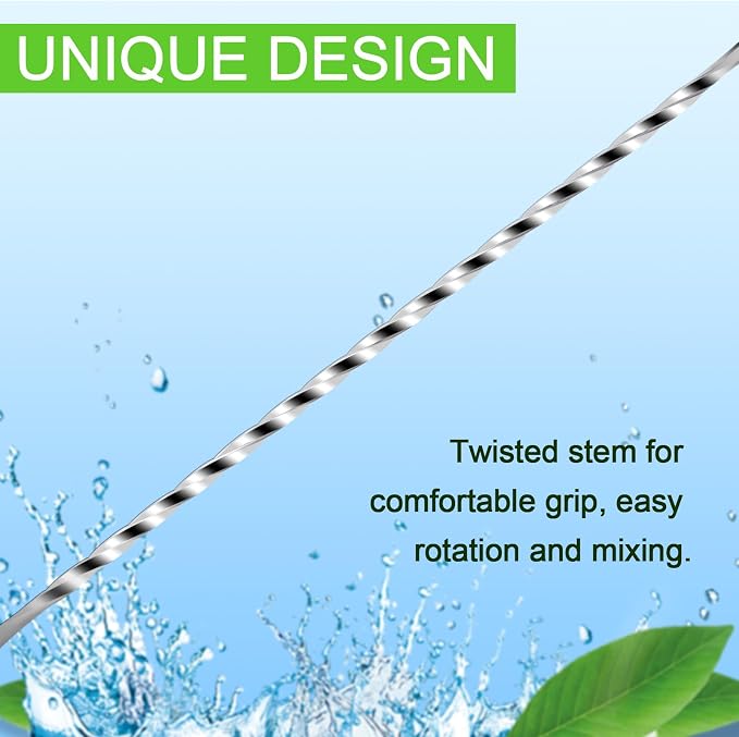 Bar Spoon Cocktail Mixing Stirrers, 12” - Image 4